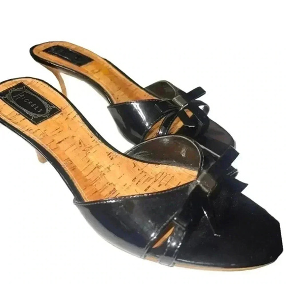 Nickels Patent Leather Mules - these are beautiful !! 2.75 inch heel - Picture 7 of 8